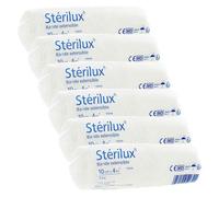 Vendaje elástico Stérilux de 10 cm x 4 m, paquete de 6