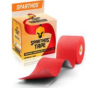 Vendaje Neuromuscular Kinesiolog?a SPARTAN TAPE - 5cm x 5m - Cinta El?stica Banda Fisioterapia SportsTape Para Lesiones Musculares Articulaciones Protección Deportiva (Crimson Red)