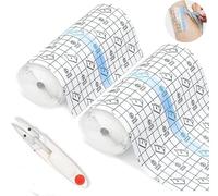 Vendaje Transparente Impermeable,15cm*2m Impermeable Cinta Adhesiva para Tatuajes, 2 Rollo Protector Transparente Vendas, Película Elástica Adhesiva para Reparación del Tatuaje y Protege la Herida