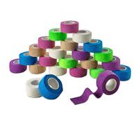 Vendajes adhesivos cohesivos MEDca de 1 pulgada X 5 Yardas (Colores del arcoiris) EMPAQUE DE 24. Cinta de primeros auxilios colorida para aliviar el dolor y la hinchazón en tobillo y muñeca.
