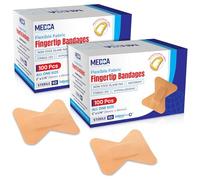 Vendajes de tela flexible - Vendajes adhesivos de tela flexible Vendajes para la punta de los dedos para el cuidado de los dedos y para proteger las heridas de infecciones - (200 unidades)