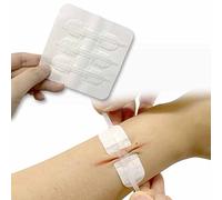 Vendas adhesivas de emergencia para heridas y reparación de cremalleras sin puntadas, suturas, vendas blancas, 3 unidades (45 x 10 mm)
