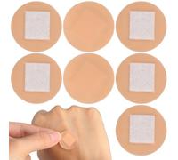 Vendas Adhesivas Pequeñas Redondas de Emergencia PE 100 Piezas | Impermeables y Elásticas, Protege Heridas y Detiene Sangrado, Beige, para Nudillos y Ampollas
