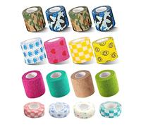 Vendas Autoadhesivas, Venda Cohesiva, Tape Crossfit, Vendas Elasticas, Esparadrapo Deportivo para Primeros Auxilios, Lesiones Deportivas, Hinchazón y Esguinces de Tobillo y Muñeca (Multicolor)