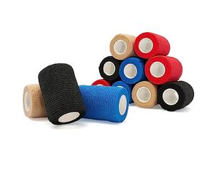 Vendas cohesivas de 7,5 cm x 4,5 m - 12 Rollos de vendas autoadhesivas, elásticas, material flexible, transpirable y fácil aplicación. Apoyo y soporte para zonas lesionadas del cuerpo