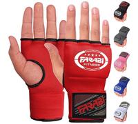 Vendas de Boxeo con Gel Acolchado Guantes Interiores Elásticos para Hombre y Mujer con Correa de Muñeca 80 cm, para MMA, Muay Thai, Kickboxing y Artes Marciales (Rojo, L/XL)