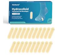 Vendas de gel para ampollas - Kimihome 21 vendas hidrocoloides para pies - Vendas adhesivas impermeables para ampollas - Gel blíster bandages Cushion Pads para talón (Spot Pack)