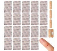 Vendas de Tela - 100 Piezas Adhesivo Flexible Impermeable | Parche deportivo higiénico transpirable | Cuidado portátil de heridas para cortes, ampollas, abrasiones | Elementos básicos de primeros
