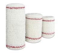 Vendas Elásticas de Crepe Sin Látex | Todas las Medidas | Venda de Crepe Transpirable, Flexible y Elástica para Primeros Auxilios (10 Rollos, 5 cm x 4 m)