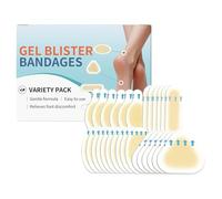 Vendas en ampolla para pies: 28 almohadillas de gel impermeables, cuidado protector del talón y los dedos, tiritas para aliviar la agonía, prevención de heridas, curación de ampollas, ideal para sende