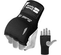 Vendas Interiores para Manos, Correas elásticas de muñeca de 75cm de Largo, envolturas de Gel rápido para Boxeo, MMA, Artes Marciales, Muay Thai, Gel Debajo de los Guantes, Vendas (Negro, XS)