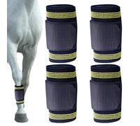 Vendas para Caballos - Bandaje Elástico Ecuestre - 4 Rollos De Vendas De Estabilidad Para Caballos | Para Uso Veterinario Prevención De Daños En Tendones Corvejón Cascos Tobillo Rodilla Y Carrera
