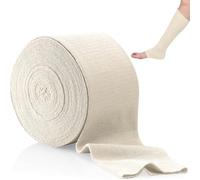 Vendas Tubulares 7.5cm x 10m, Vendaje Soporte Elástico Brazo y Piernas, Rollo Gasa de Algodón Fundido Tubular Compresión, Bandage Manga Transpirable para Rodilla, Brazos, Tobillo, Pierna, Muñeca