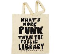Vendax More Punk Than The Public Library Beige Bolsa De Compras