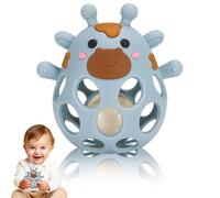 Venditer Juguetes Montessori Bebes 0-3-6-12 Meses Educativos, Juguete de pelota para bebé, Juguetes Bebes 1 año, Juguetes Sensoriales Bebe Sonajero azul de jirafa