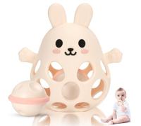 Venditer Juguetes Montessori Bebes 0-3-6-12 Meses Educativos, Juguete de pelota para bebé, Juguetes Bebes 1 año, Juguetes Sensoriales Bebe Sonajero beige