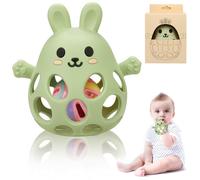 Venditer Juguetes Montessori Bebes 0-3-6-12 Meses Educativos, Juguete de pelota para bebé, Juguetes Bebes 1 año, Juguetes Sensoriales Bebe Sonajero Verde