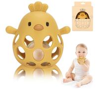 Venditer Juguetes Montessori Bebes 0-3-6-12 Meses Educativos, Juguete de pelota para bebé, Juguetes Bebes 1 año, Juguetes Sensoriales Bebe Sonajero Regalo amarillo