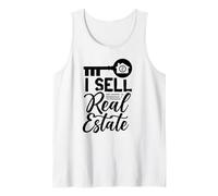 Vendo Bienes Raíces Vendedor Broker Agente Inmobiliario Camiseta sin Mangas