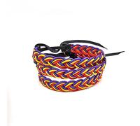 Vendopoli Pack 3 Pulseras Bandera Republicana Republica Trenzadas Talla Unica Adaptable Pulsera realizada en cuero e hilo