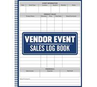 Vendor Event Sales Log Book: Track Sales, Expenses & Profits for Craft Fairs, Markets & Pop-Up Shops, Small Business Organizer for Vendors, Booth Owners & Event Sellers