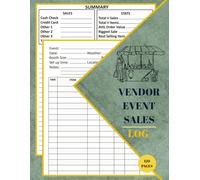 Vendor Event Sales Log: Sales and Items Sold Tracker for Craft Fairs and Markets, Booth Details, Event Details, Cash Sales,Organize Your Business Success,120 Pages.