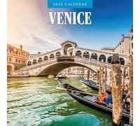 Venecia - Calendario de pared cuadrado 2026 Red Robin Publishing