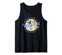 Venecia con gondolero Italia Carnaval Recuerdo Vintage Camiseta sin Mangas