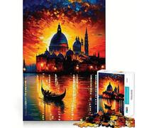 Venecia en Colores,Rompecabezas para Adultos de 1000 Piezas,Juguete Que desafía la Mente,Corte preciso,alineación, Actividad Divertida para Toda la Familia (50x75cm)