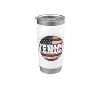 venecia, florida, vendimia, bandera americana Vaso térmico de acero inoxidable de doble pared