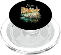 Venecia Góndola Italia Viaje Souvenir Acuarela PopSockets PopGrip para MagSafe
