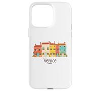Venecia, Italia, burano, isla, colorido, casas, ilustración Carcasa para iPhone 15 Pro Max
