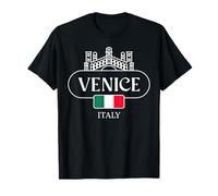 Venecia Italia City Travel Iconic Bridge Flag Design Camiseta