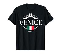 Venecia Italia City Travel Iconic Bridge Flag Design Camiseta