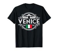 Venecia Italia City Travel Iconic Bridge Flag Design Camiseta