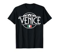 Venecia Italia City Travel Iconic Bridge Flag Design Camiseta