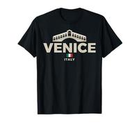 Venecia Italia City Travel Iconic Bridge Flag Design Camiseta