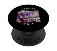 Venecia Italia Souvenir Carnaval Máscara Recuerdo Histórico Europa PopSockets PopGrip Adhesivo