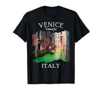 Venecia Italia Souvenir Gondolier Barcos Viajes Italiano Mujeres Camiseta