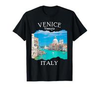 Venecia Italia Souvenir Vintage Europea Viajes Italianos Mujeres Camiseta