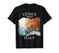 Venecia Italia Souvenir Vintage Europea Viajes Italianos Mujeres Camiseta