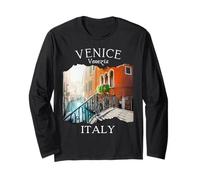Venecia Italia Souvenir Vintage Europea Viajes Italianos Mujeres Manga Larga