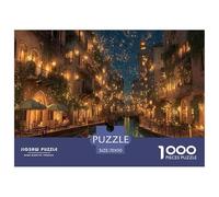 Venecia Night Scene Puzzle 1000 Piezas - paisajes, Rompecabezas Desafiante, Regalo para Hombres Y Mujeres, 70x50cm/1000pcs
