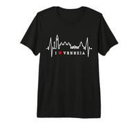 Venecia Skyline Latido del Corazón Italia Amo Venezia Camiseta Premium