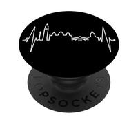Venecia Skyline Latido del Corazón Italia Amo Venezia PopSockets PopGrip Adhesivo