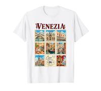 Venecia Venecia Italia Vintage Travel Collage Veneto Monumentos Camiseta