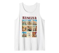 Venecia Venecia Italia Vintage Travel Collage Veneto Monumentos Camiseta sin Mangas