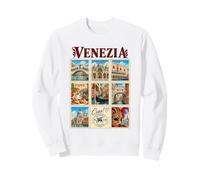 Venecia Venecia Italia Vintage Travel Collage Veneto Monumentos Sudadera