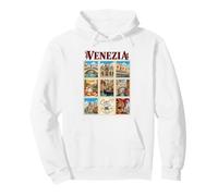 Venecia Venecia Italia Vintage Travel Collage Veneto Monumentos Sudadera con Capucha