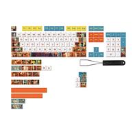 VENEKA 133 teclas PBT Key Cap XDA Ball Cap 7U Space Bar Split Space Bar Cap Cinco caras Sublimación Key para teclado mecánico